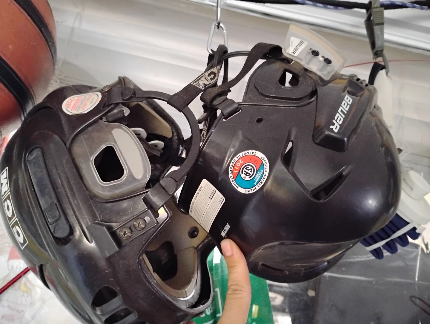 (2) HOCKEY HELMET - BAUER + CCM