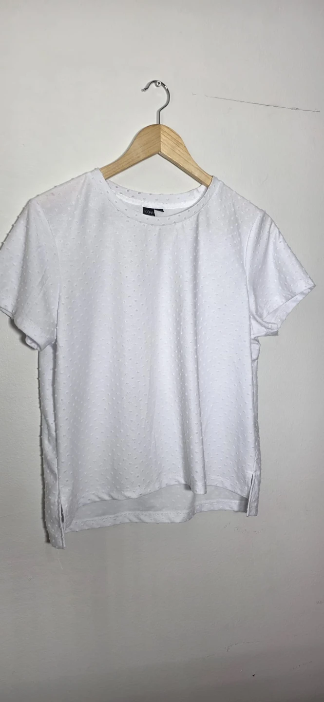 ICÔNE PAR SIMONS White Textured T-Shirt