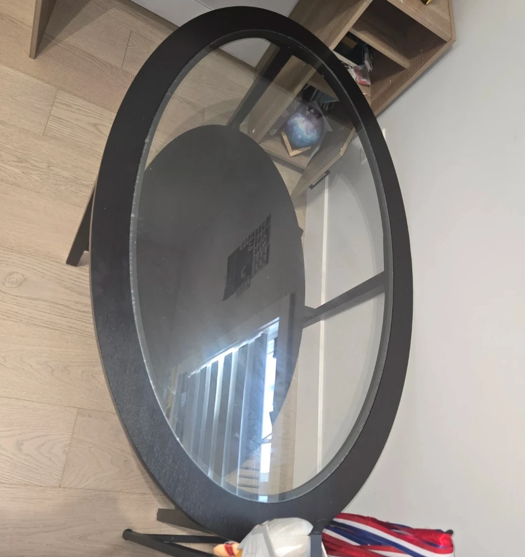 IKEA Oval Coffee Table with Glass Top and Lower Shelf - photo 2