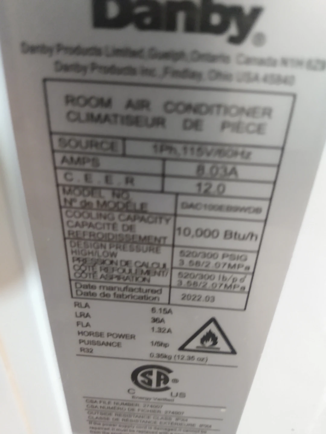Danby Room Air Conditioner - photo 4