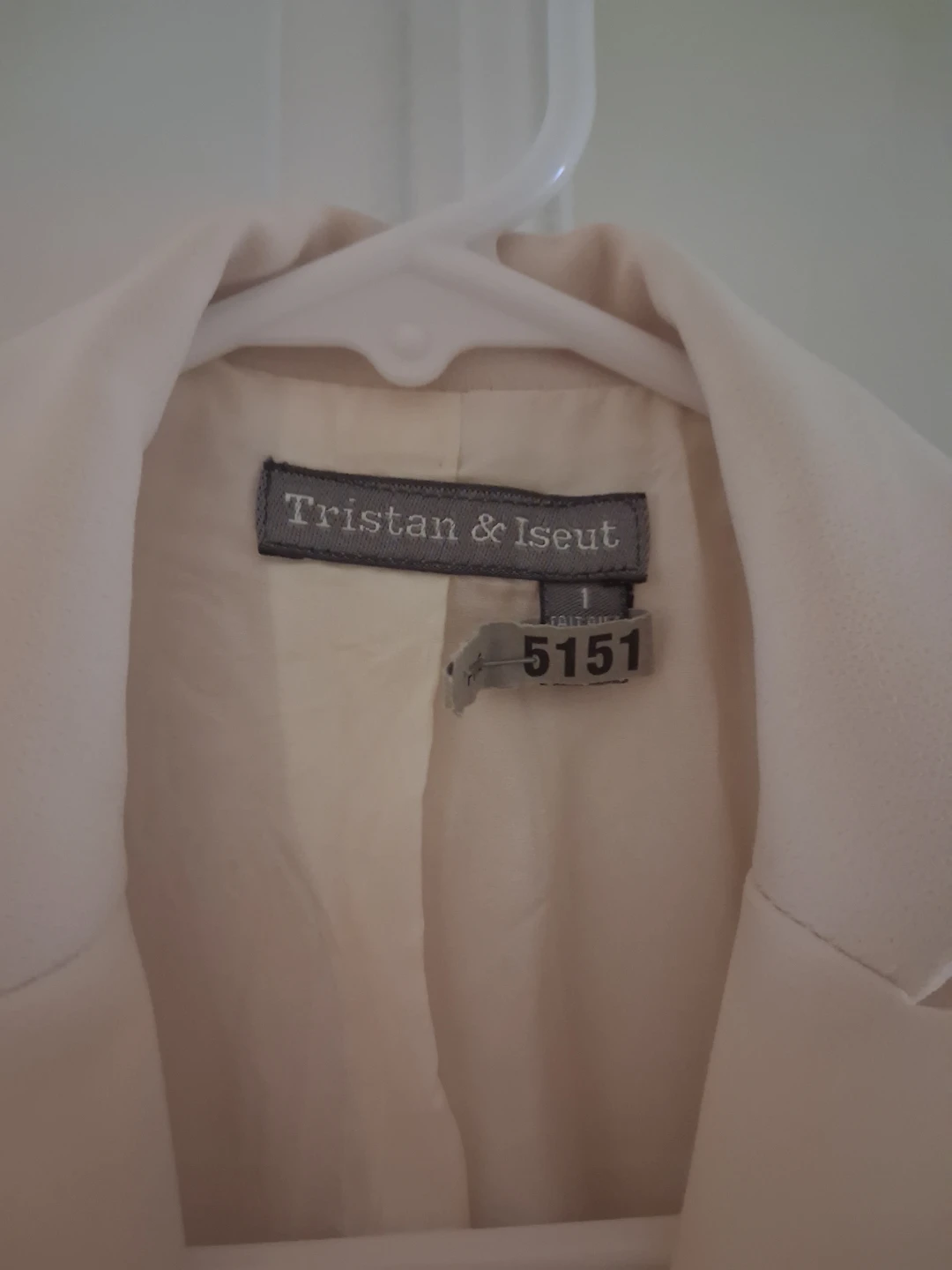 Tristan & Iseut Cream Suit Jacket Blazer - Size 1 - photo 2