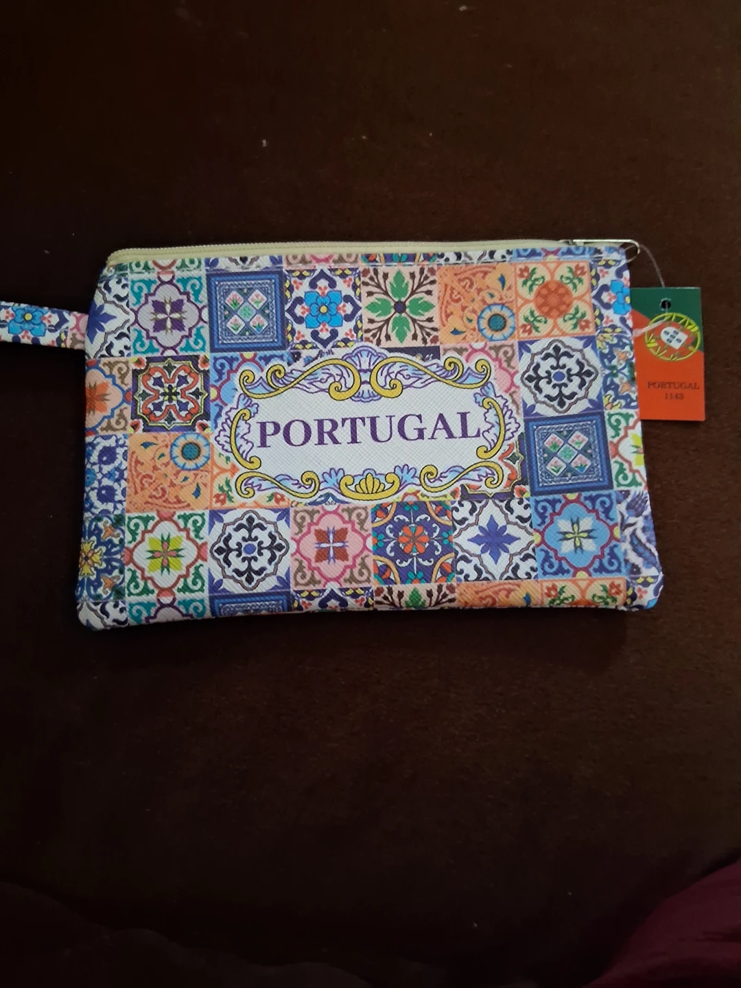 Portugal Themed Zipper Pouch with Wrist Strap
