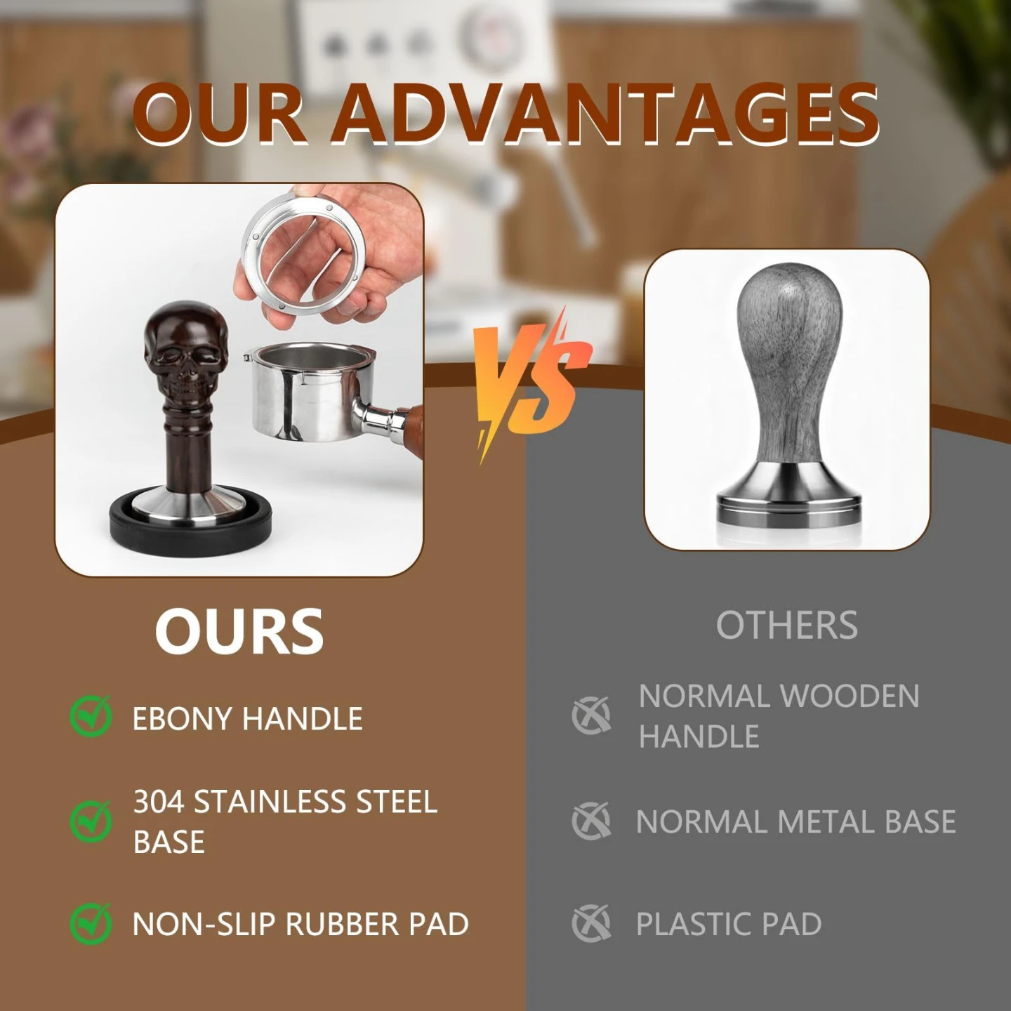 CF WISDOM Skull Professional Coffee Tamper - photo 2
