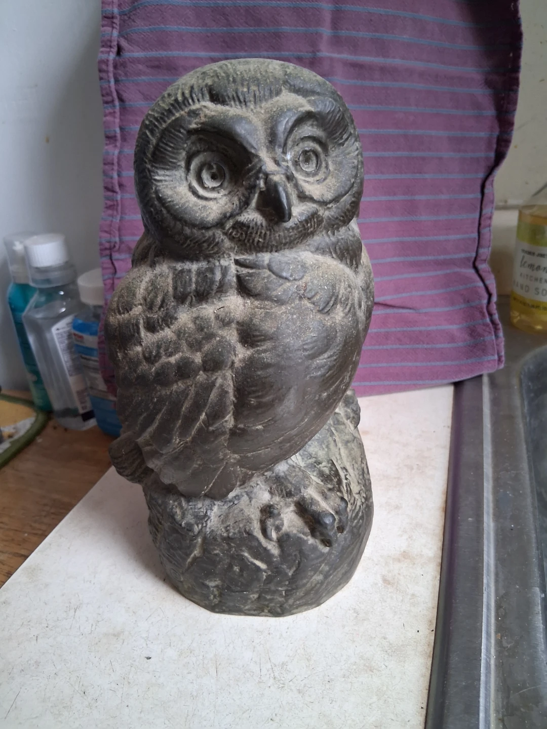 Vintage Stone Owl Figurine - photo 3