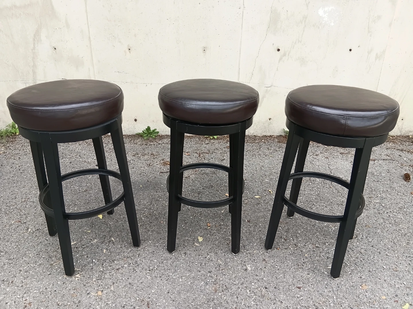 Set of 3 Nordesign Bar Height Swivel Bar Stools