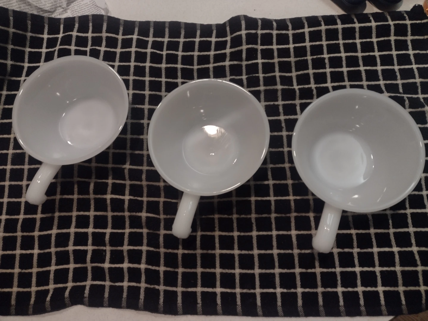 Vintage milk glass Anchor Hocking Fire King Bowls (Set of 3)