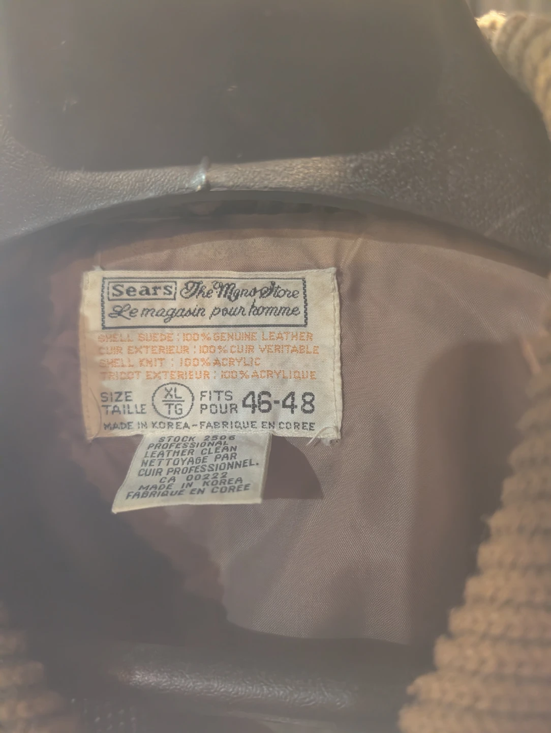 Sears The Myns Store Genuine Leather Suede Jacket - XL - photo 3