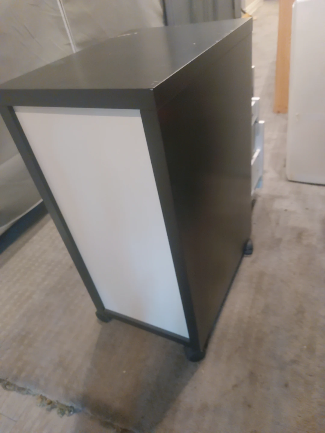 Black Rolling File Cabinet with 4 Drawers - photo 4