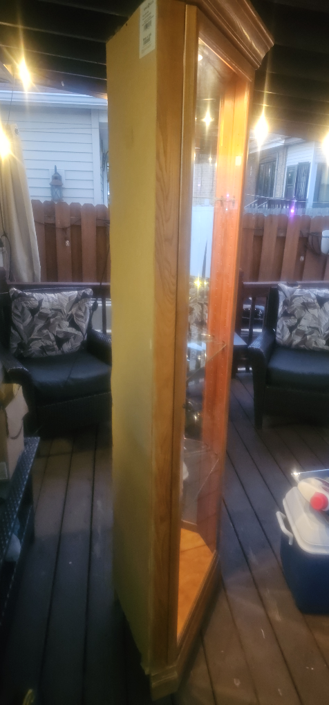 Wooden Display Cabinet with Glass Door - photo 3
