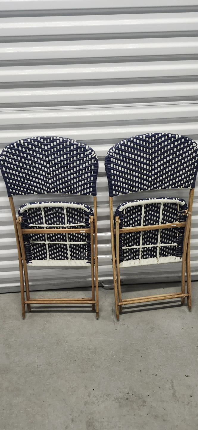 Pair of Folding Bistro Chairs - photo 4