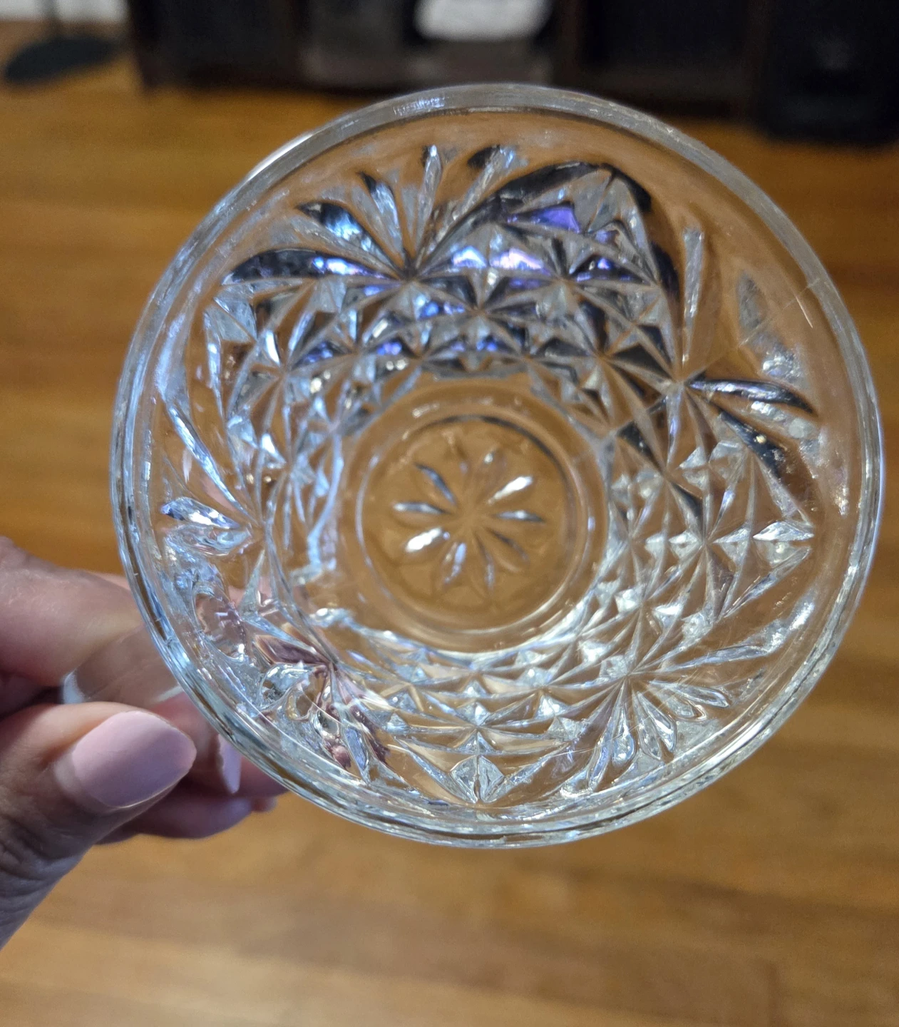Set of 8 Vintage Clear Glass Cups - photo 3