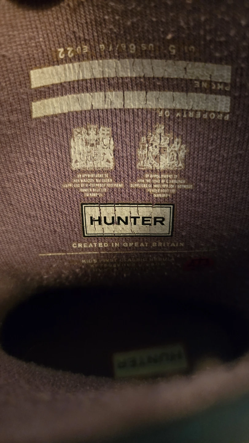 Girls Hunter rain boots, purple, size 7 - photo 2