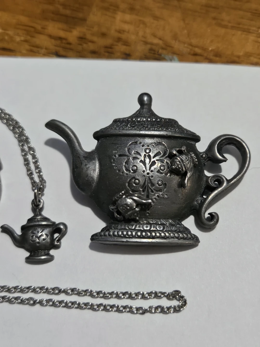 Vintage Teapot Broach, Earrings & Neckless - photo 4