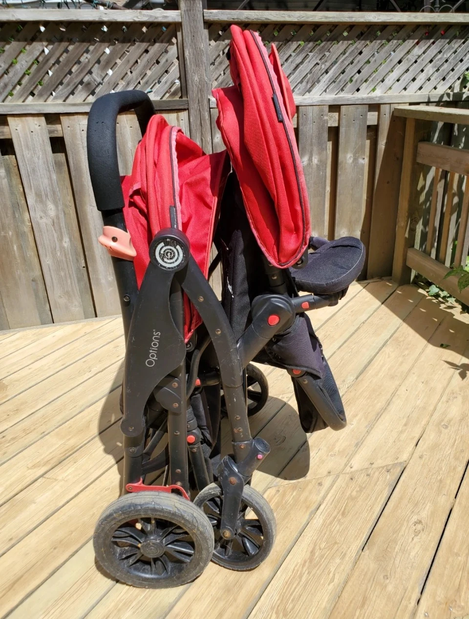 Contours Options Double Stroller - Red