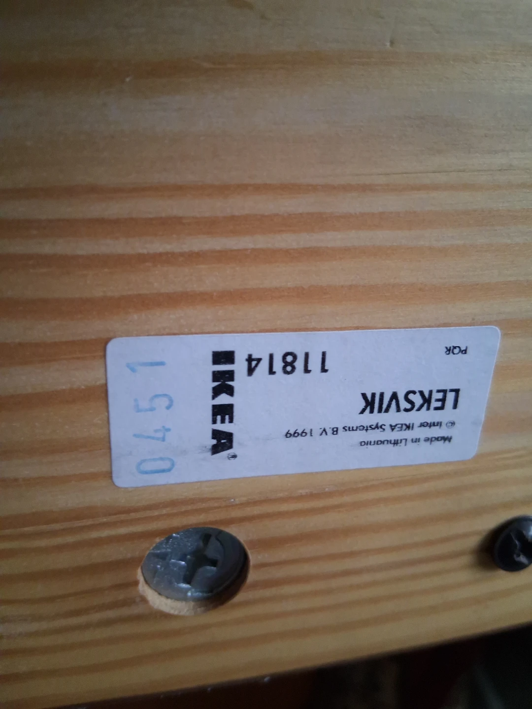 IKEA LEKSVIK wooden wall shelf with hooks - photo 5