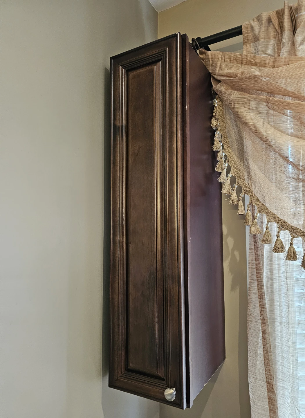 Narrow Wood Wall Cabinet