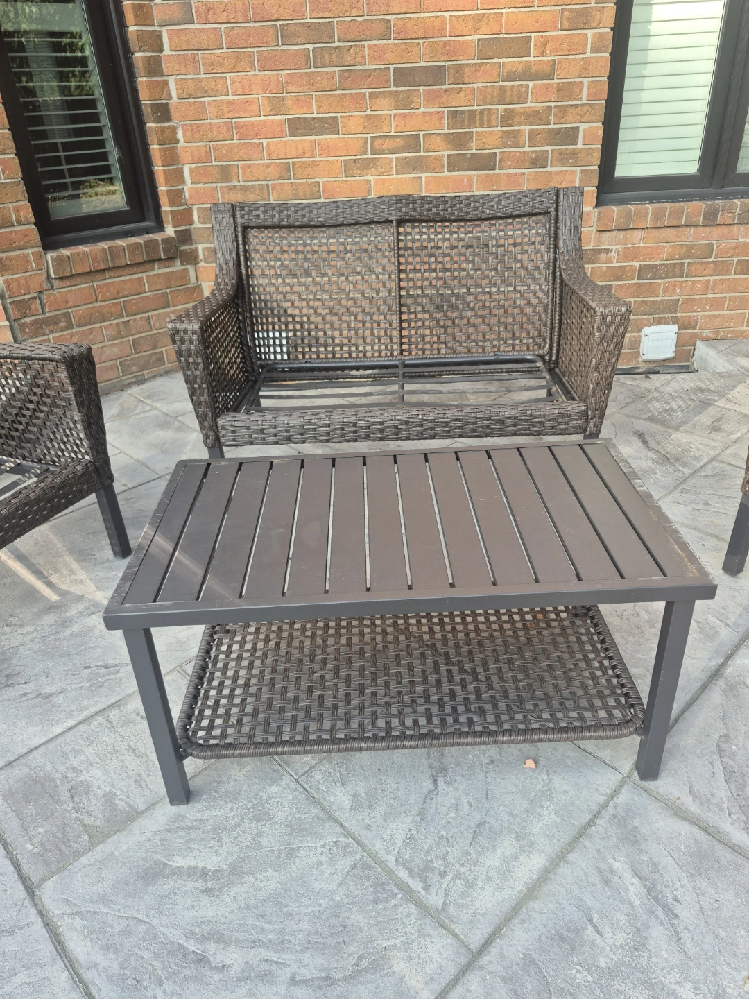 Wicker Patio Set - Loveseat, 2 Chairs & Coffee Table - photo 3