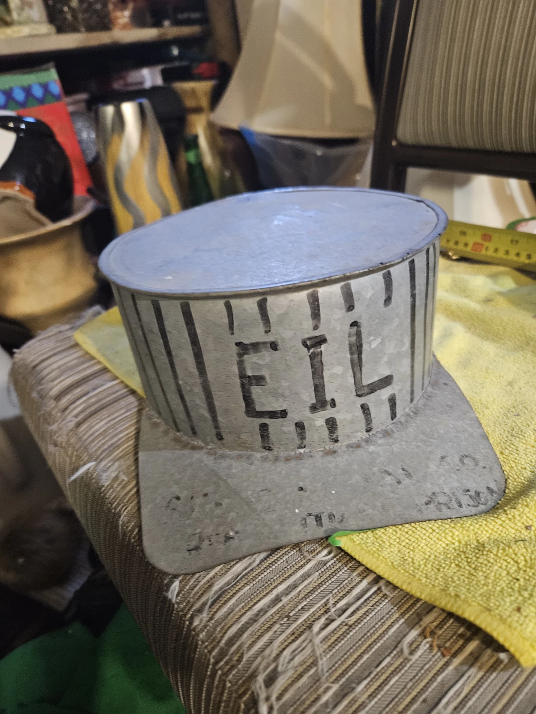 Vintage Galvanized Metal Container - photo 2