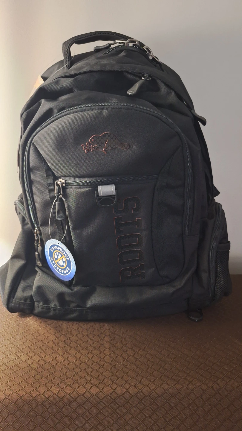 Roots Black 21L Rainproof Backpack