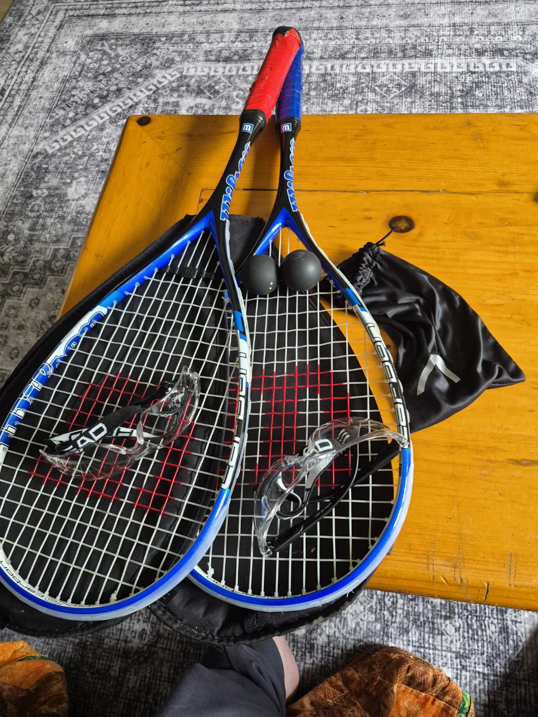 HEAD Squash Rackets with Safety Glasses and Balls