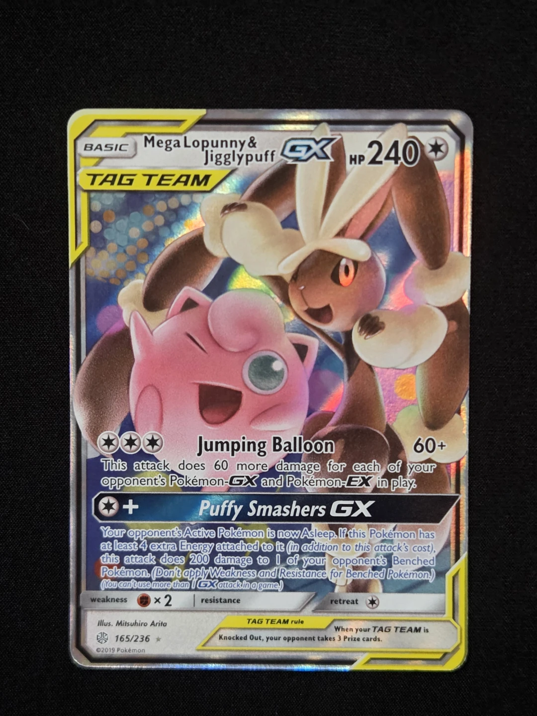Pokémon TCG Mega Lopunny & Jigglypuff GX TAG TEAM Card