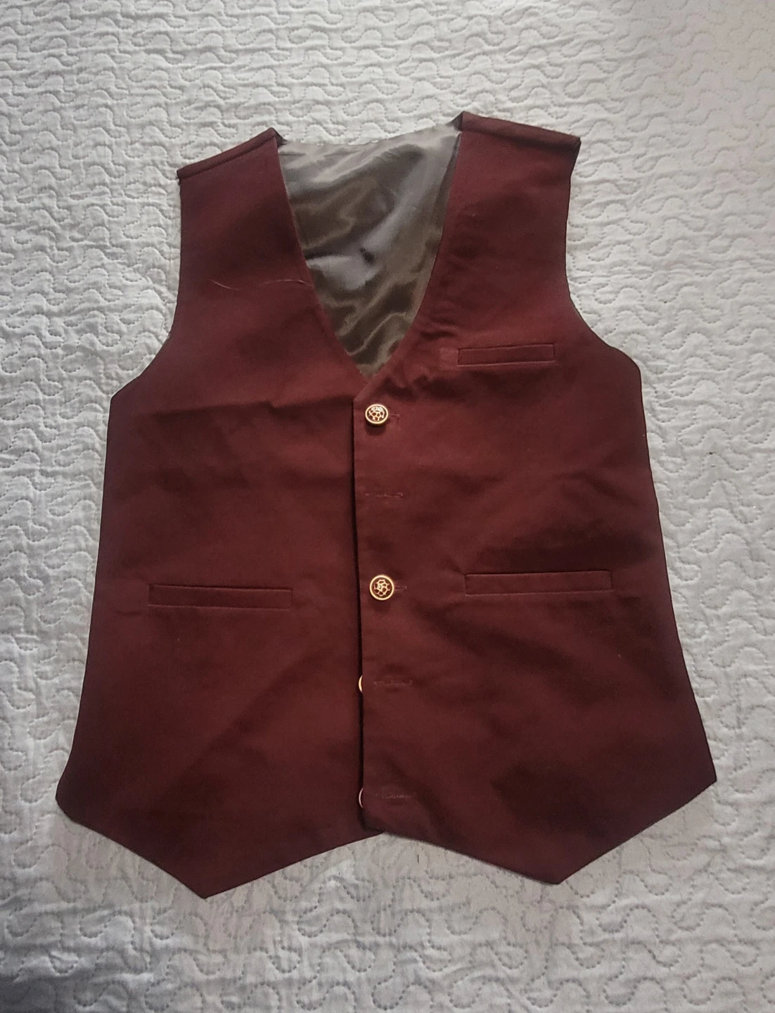 Maroon 3-Piece Suit Set (Jacket, Vest, Pants) - photo 2