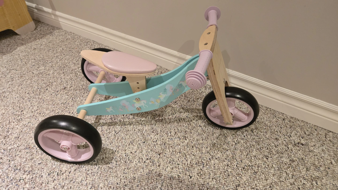 Coco Village Wooden Balance Bike with Unicorns