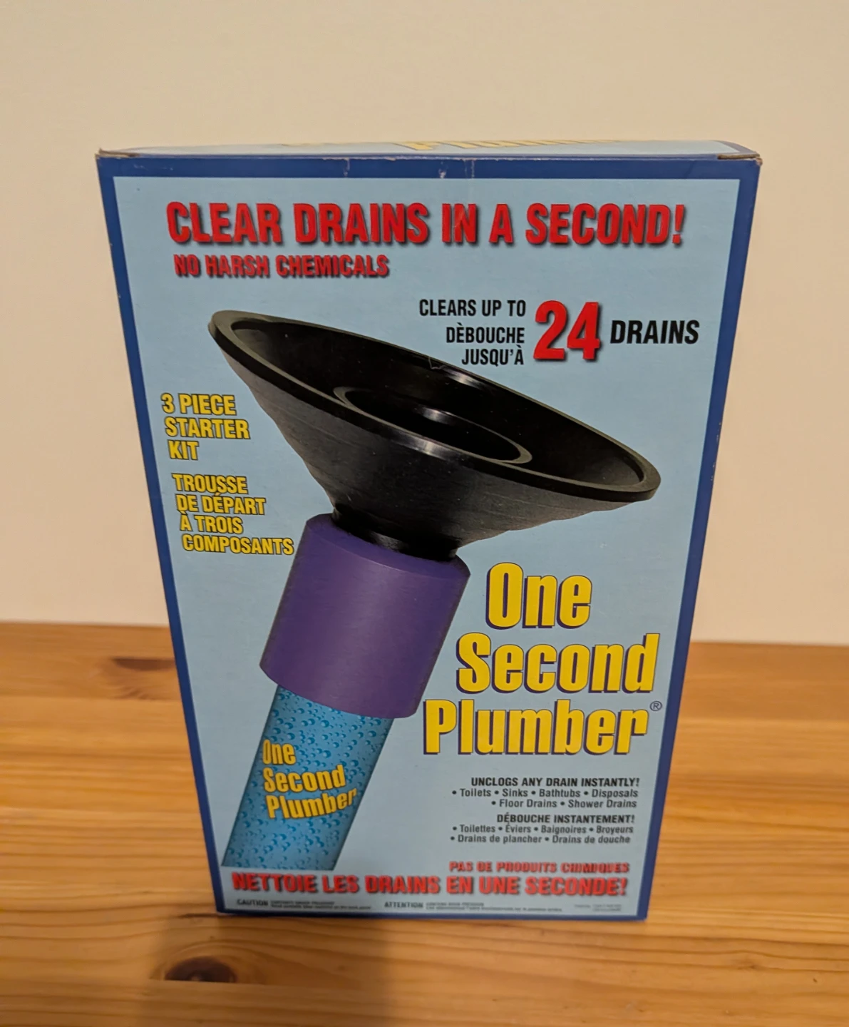One Second Plumber 3 Piece Starter Kit for Drains