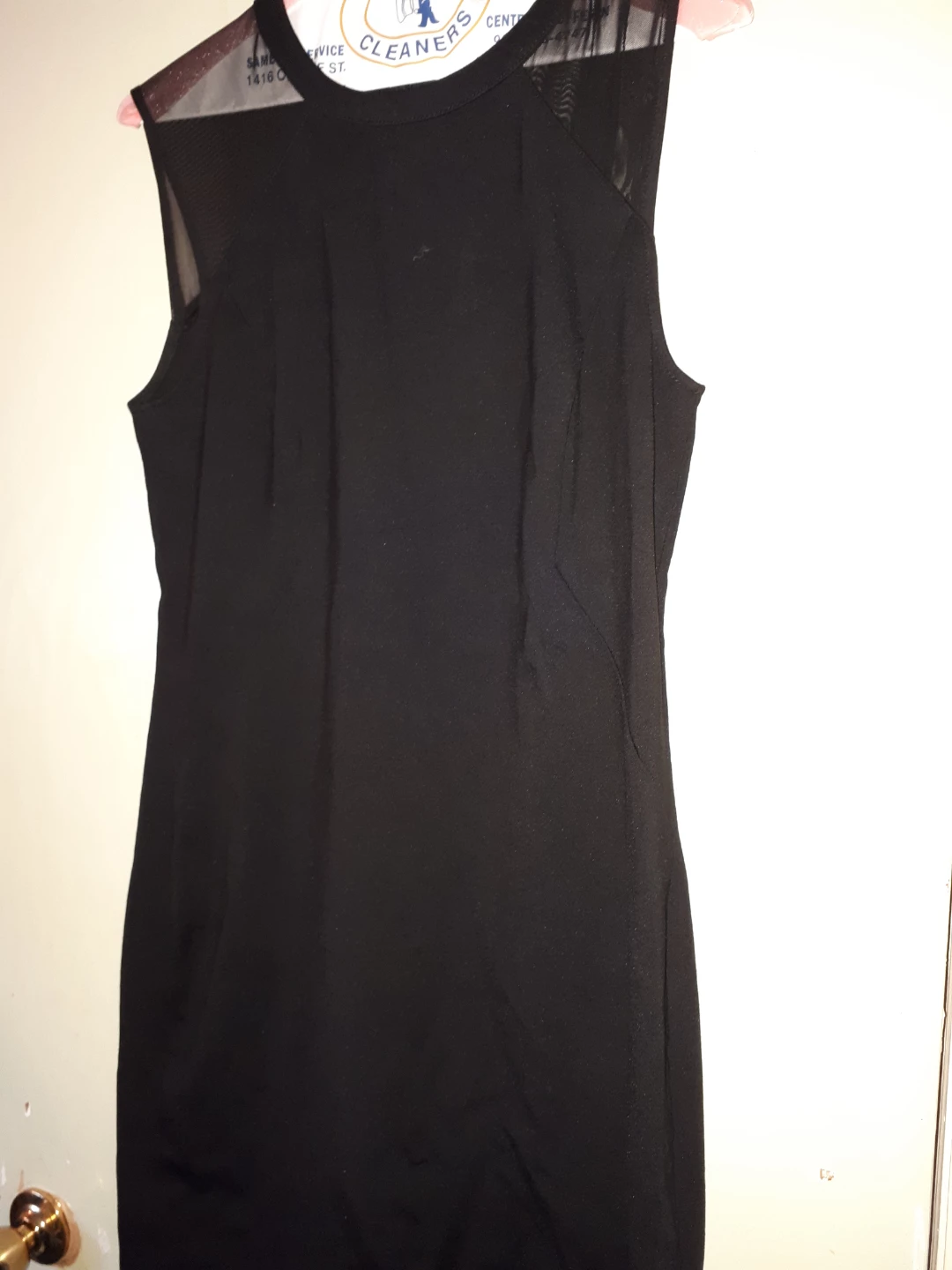 Black Sheer Shoulder Dress