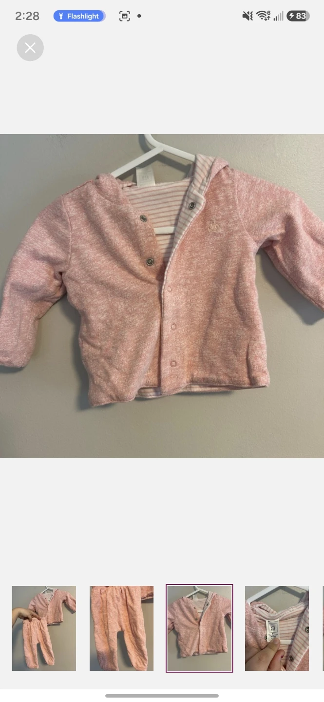 Baby GAP Pink Reversible 2-Piece Set 3-6 Months - photo 3