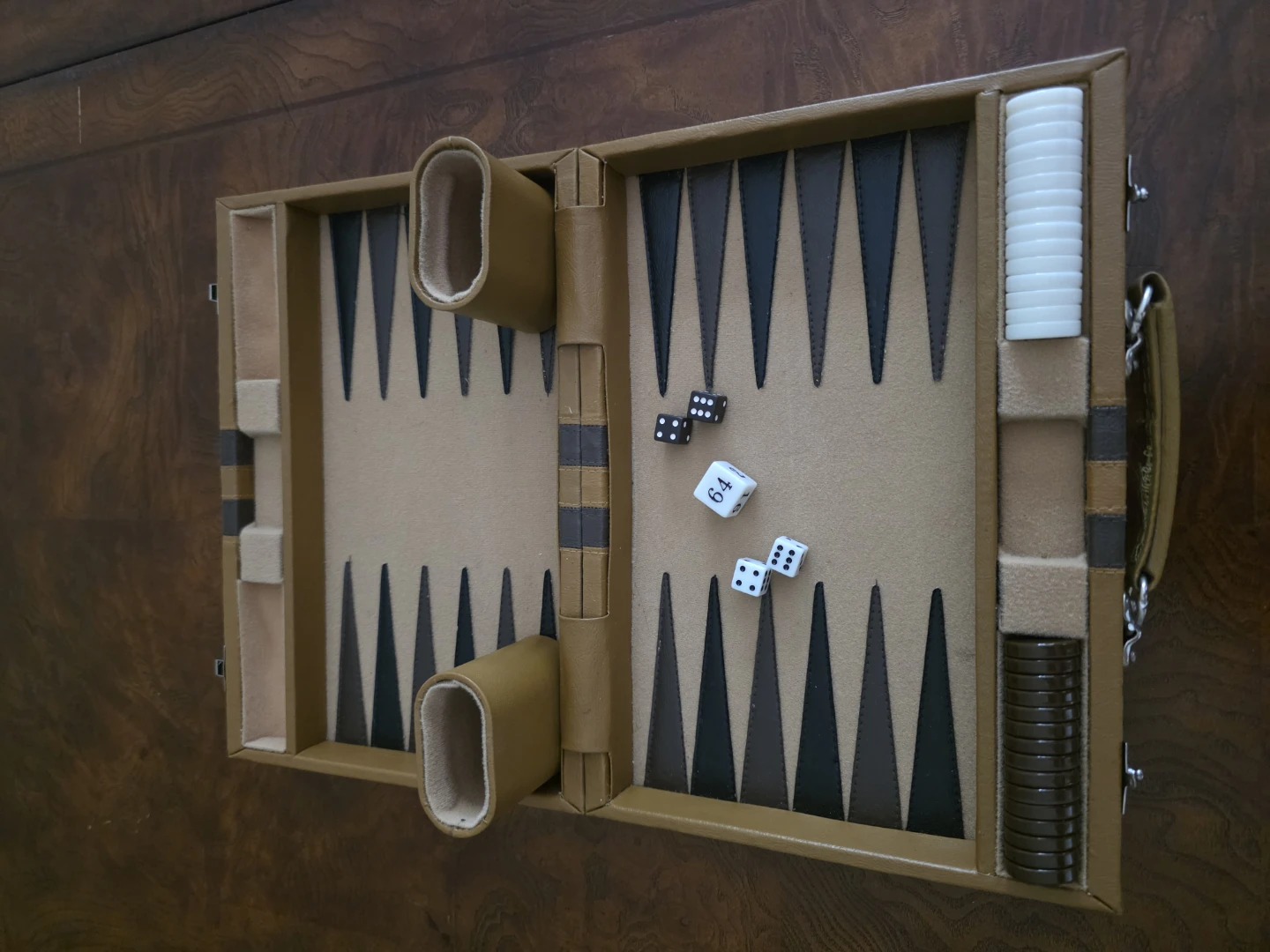 Vintage Backgammon Set with Case
