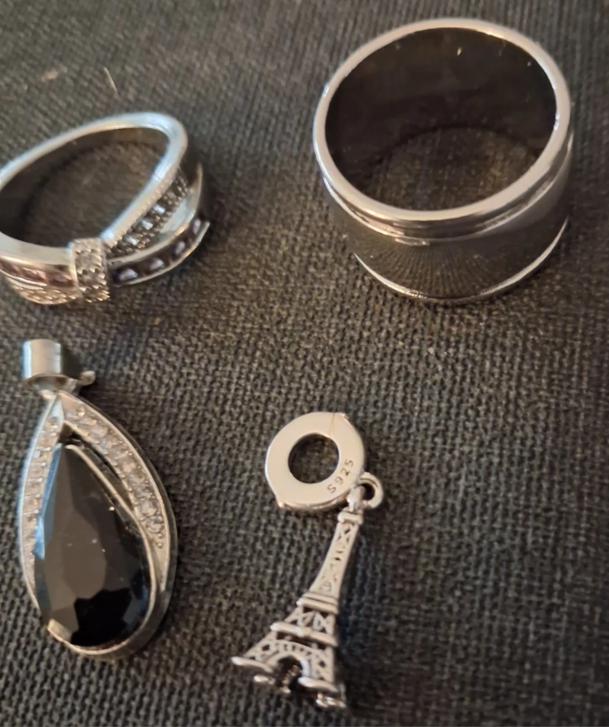 Assorted Silver-tone Charms and Rings - photo 3