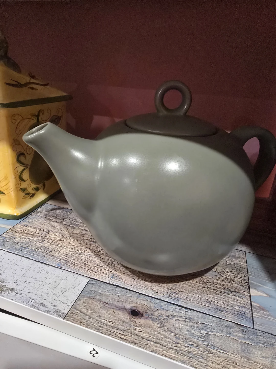 Ceramic Teapot - Green and Brown