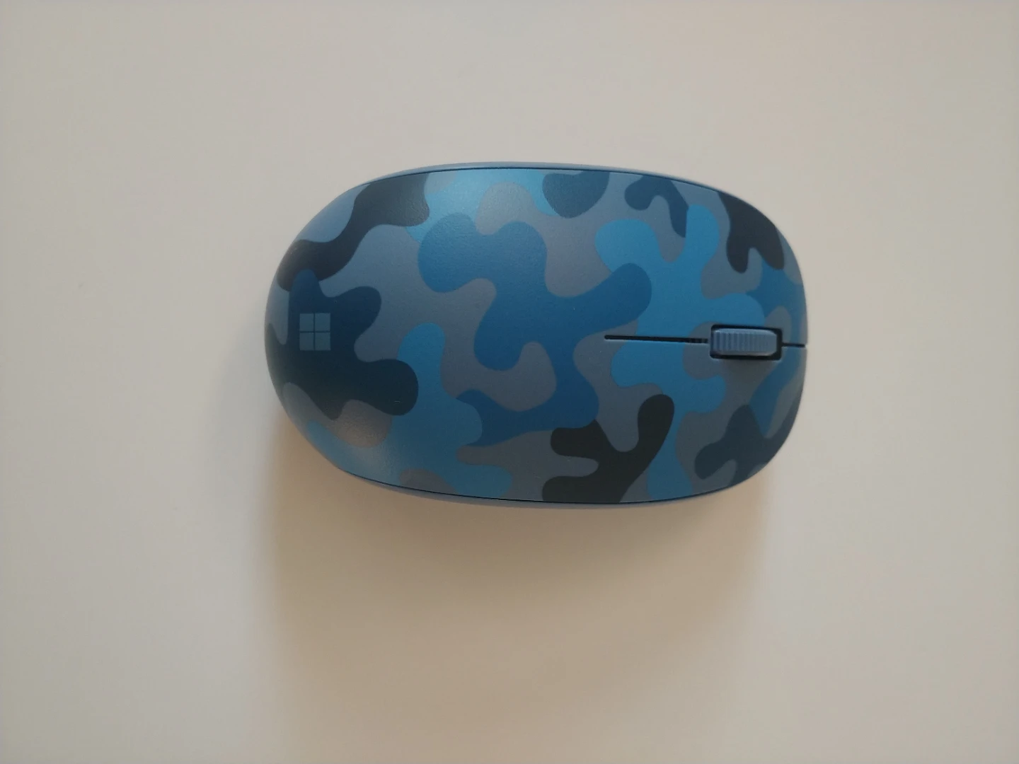 Blue Microsoft Bluetooth mouse