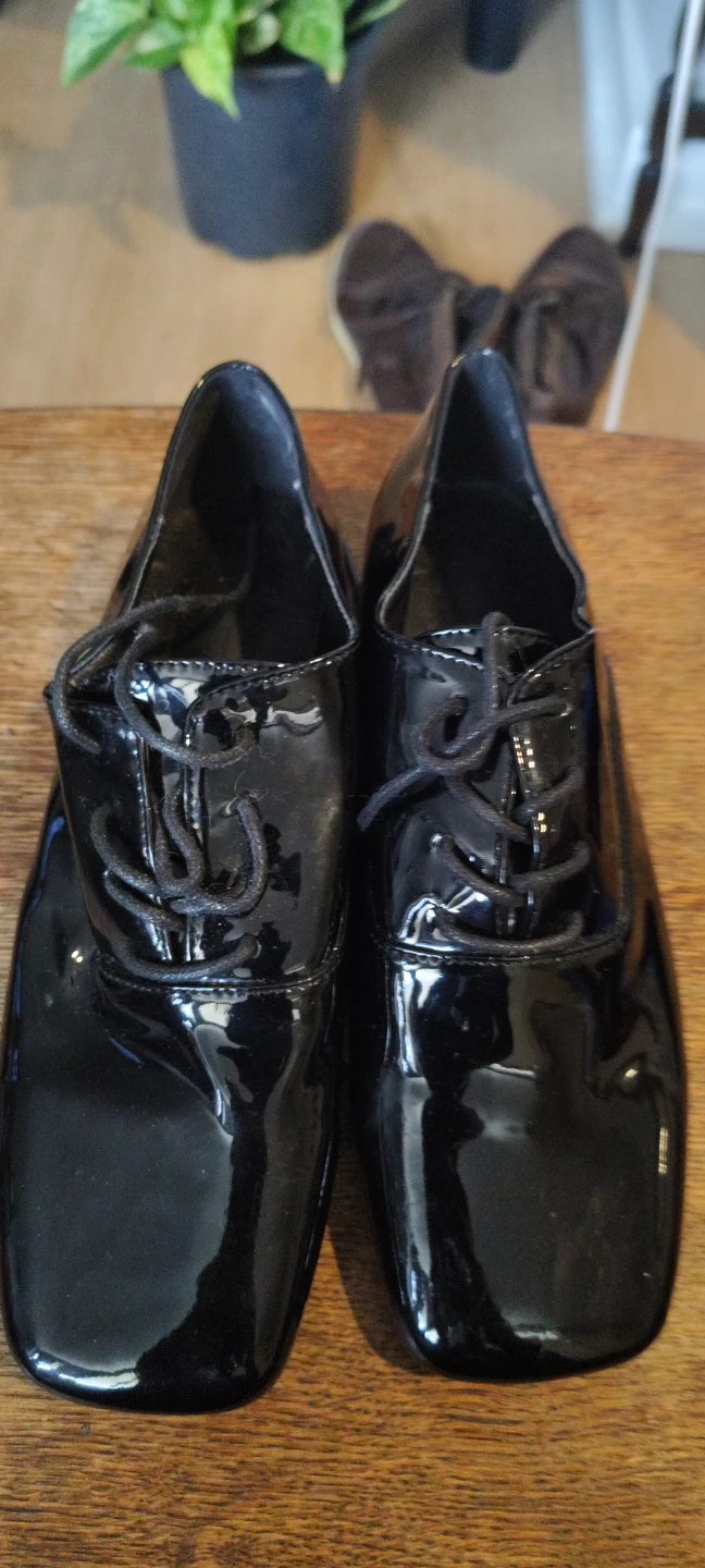 Black Patent Oxford Shoes
