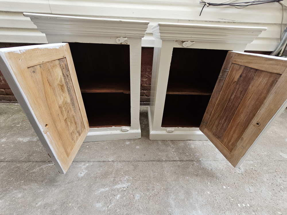 Vintage White Cabinets (Set of 2) - photo 2