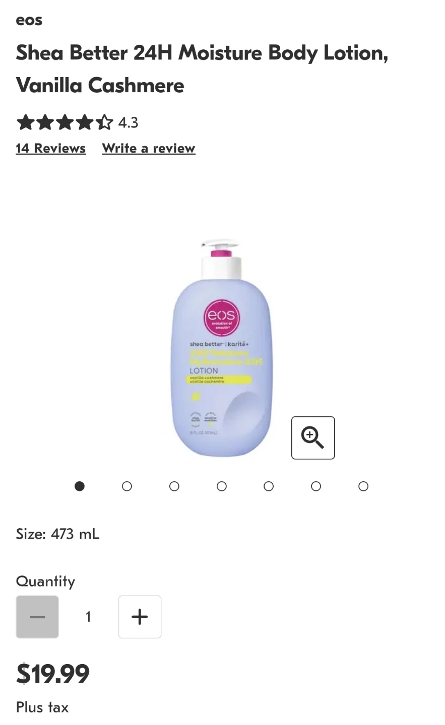 EOS Shea Better 24H Moisture Body Lotion