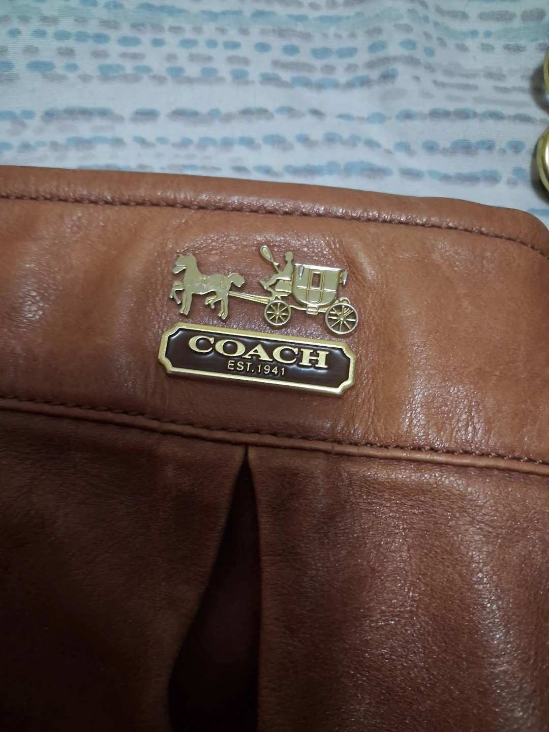 Coach Brown Leather Hobo Bag with Scarf - photo 5