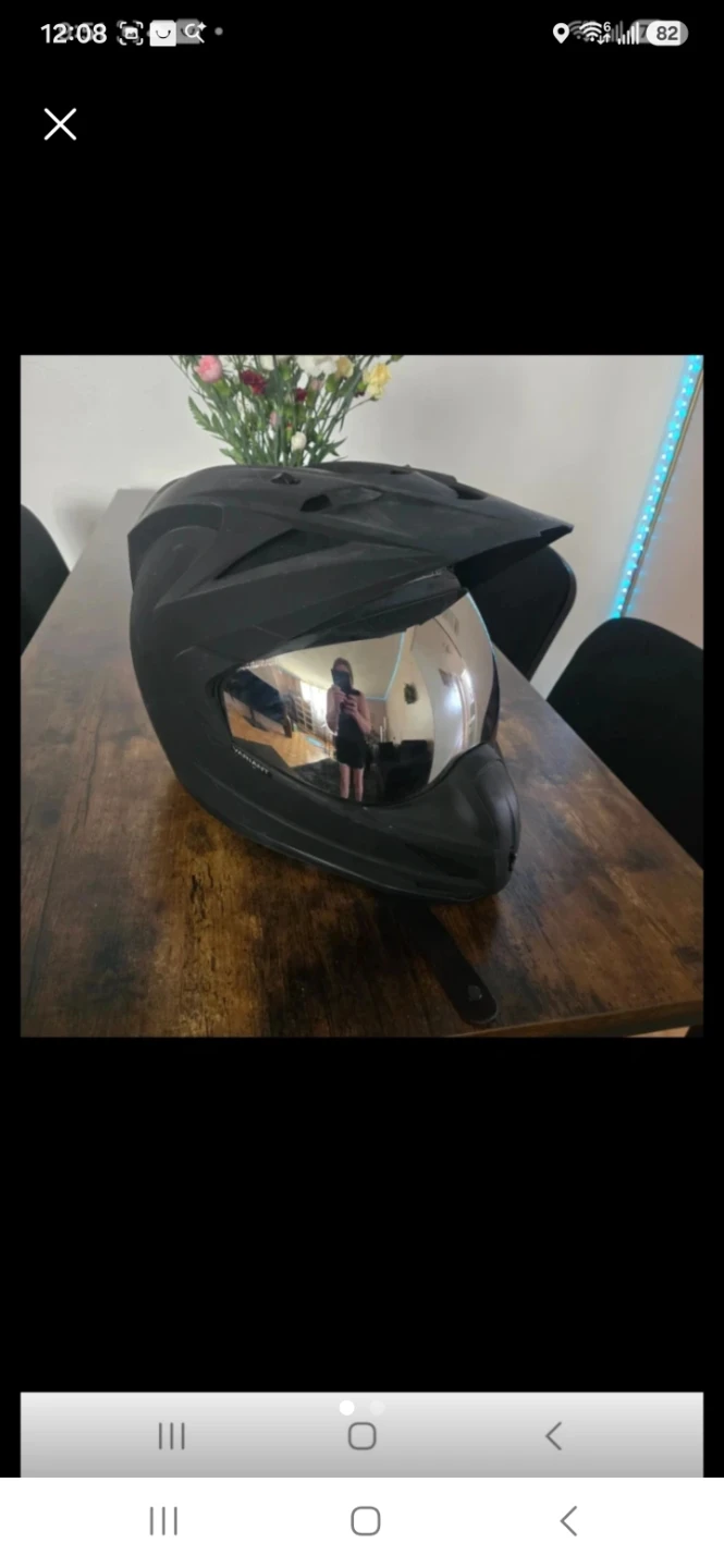 Motorcycle helmet .