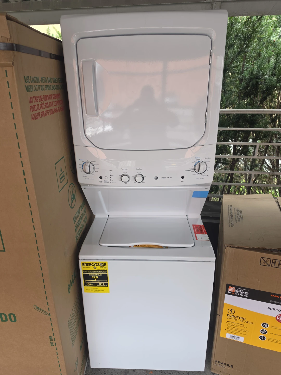 GE 27in wide Appliances Stackable Washer and Dryer