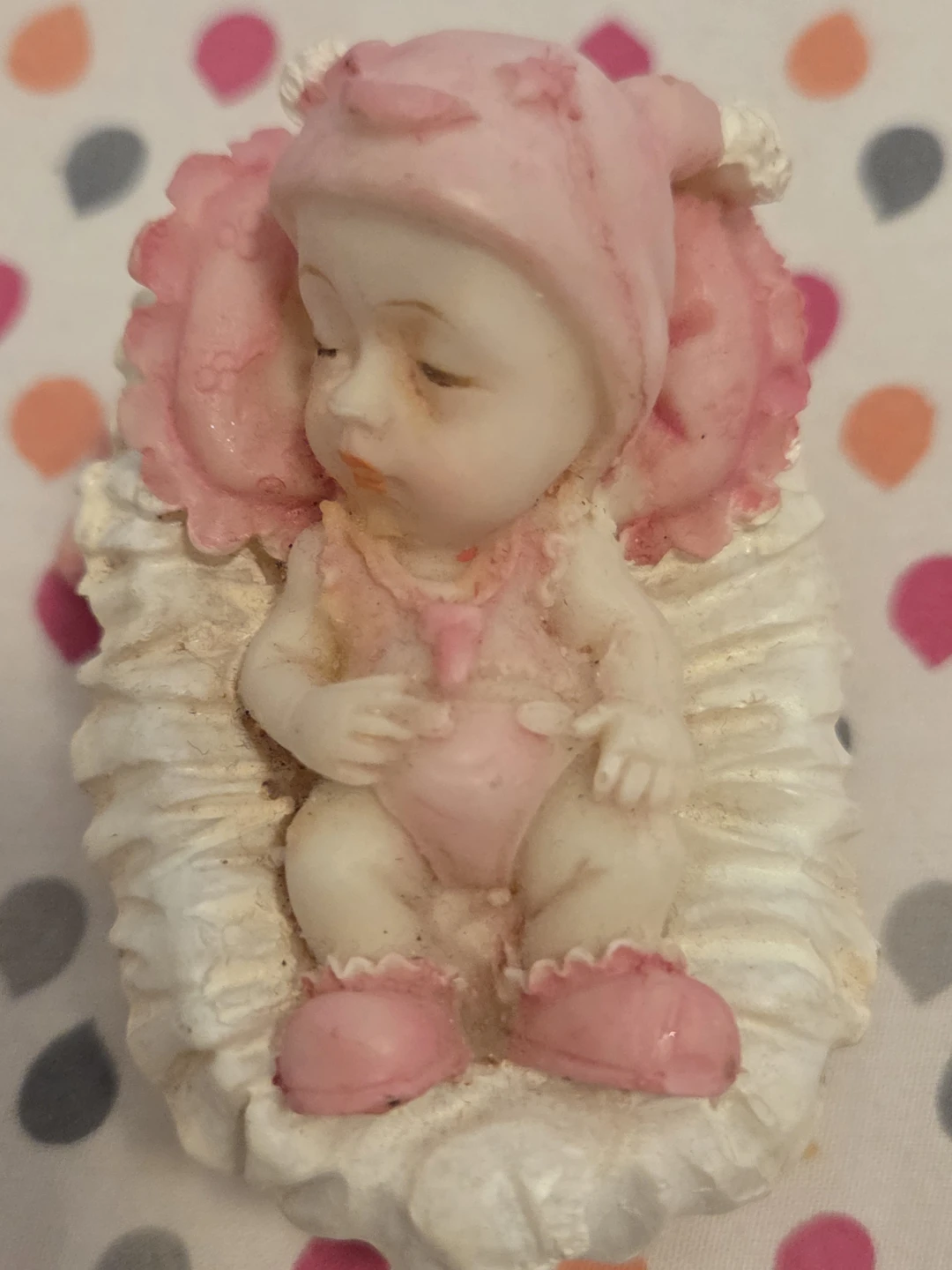Pink Baby Figurine in Basket - photo 4