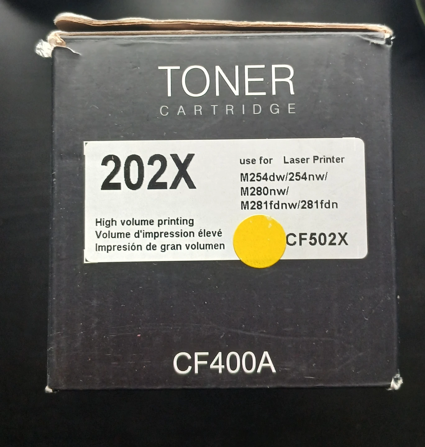 Cuxwill 202X Yellow Laser Toner Cartridge CF502X CF400A - photo 4