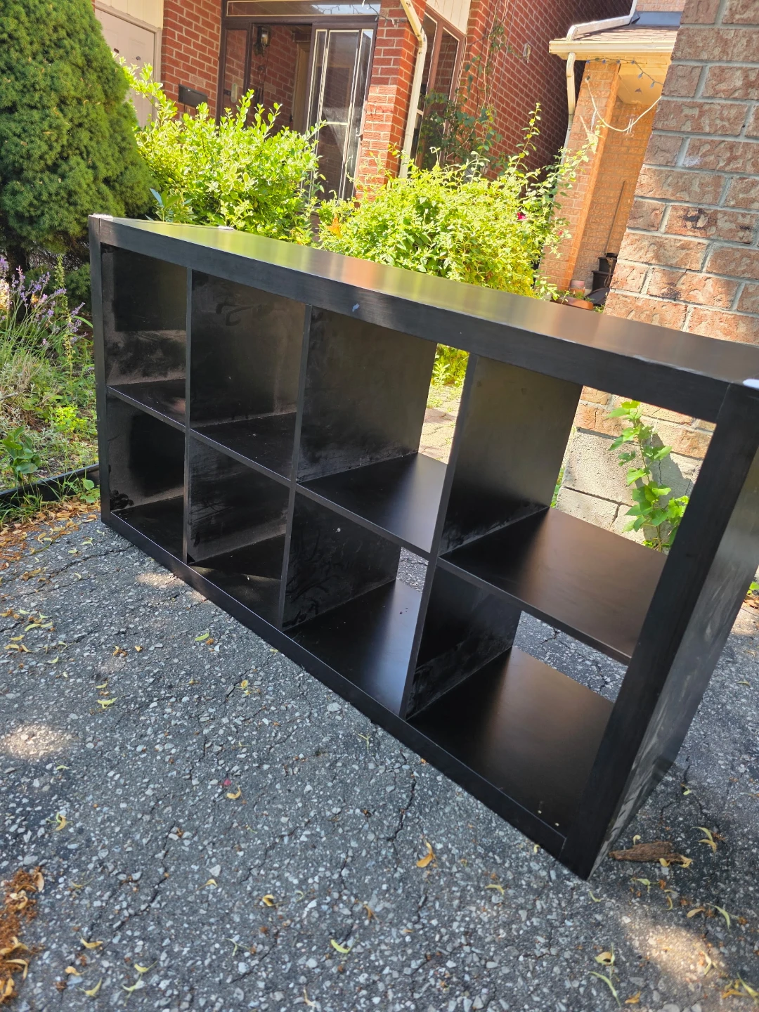 Black 8-Cube Storage Shelf