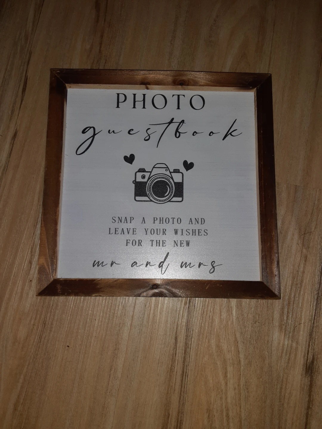 Wooden Photo Guestbook Sign