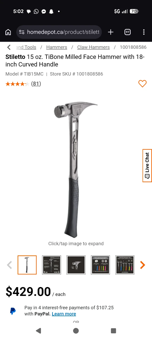 Stiletto hammer