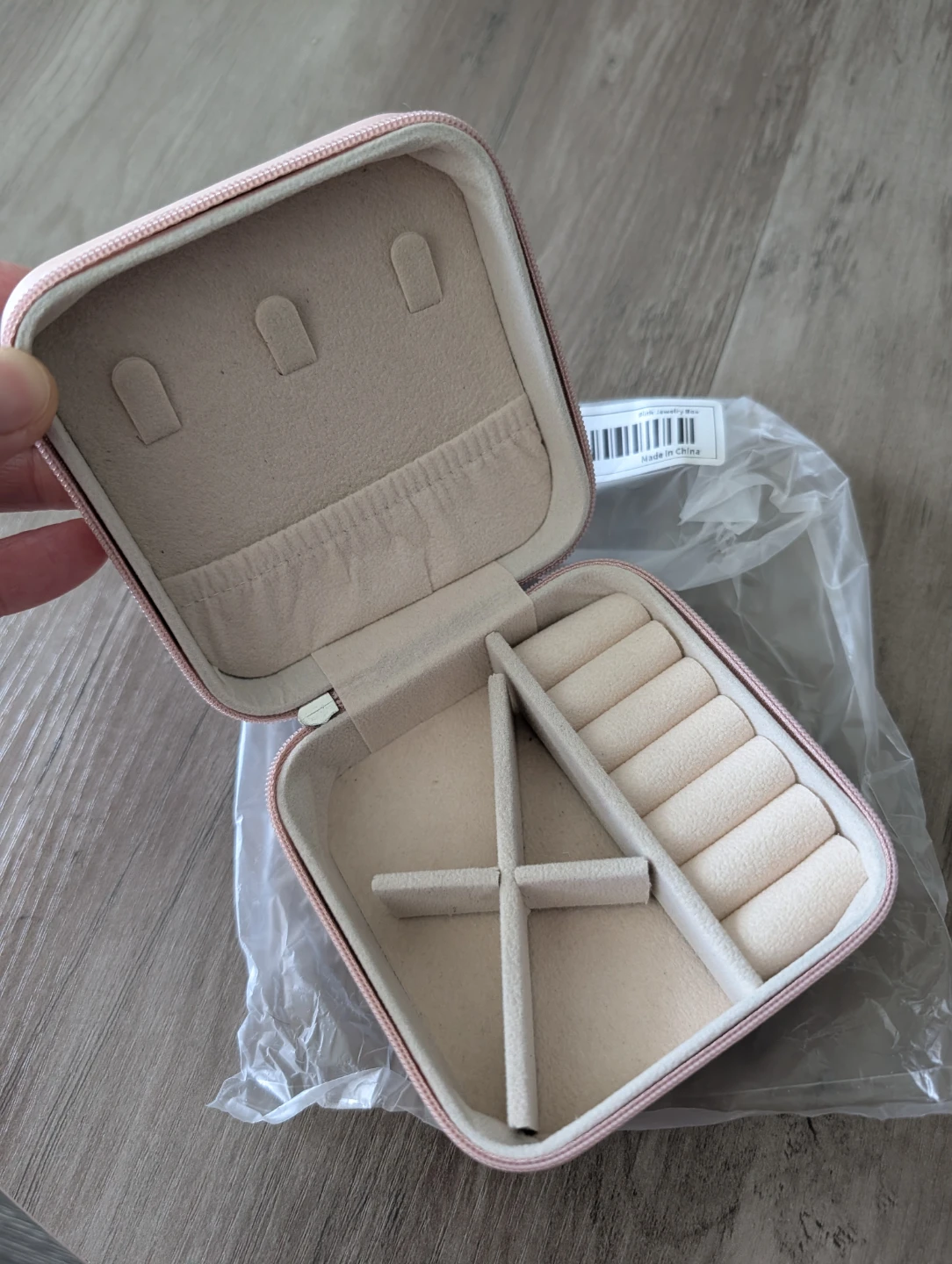 Pink Travel Jewelry Organizer Box