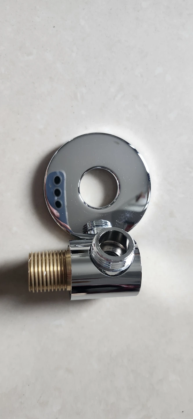 Chrome Shower Bidet Spray Holder T-Valve, 1/2 in.