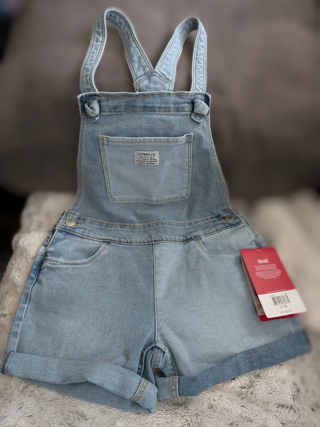 Levi's Kids Denim Short Overalls