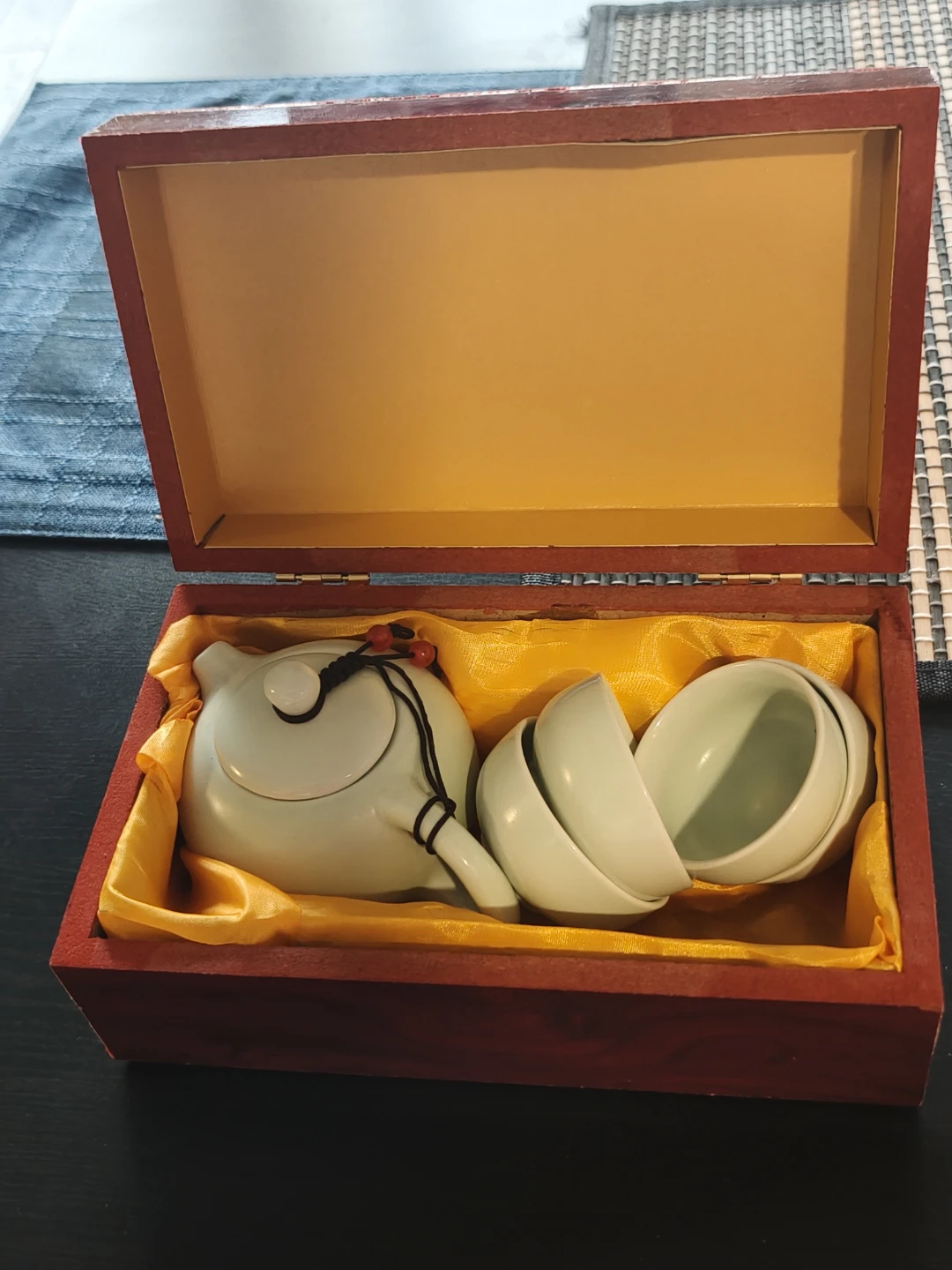 Chinese Tea Set in Wooden Box - photo 2