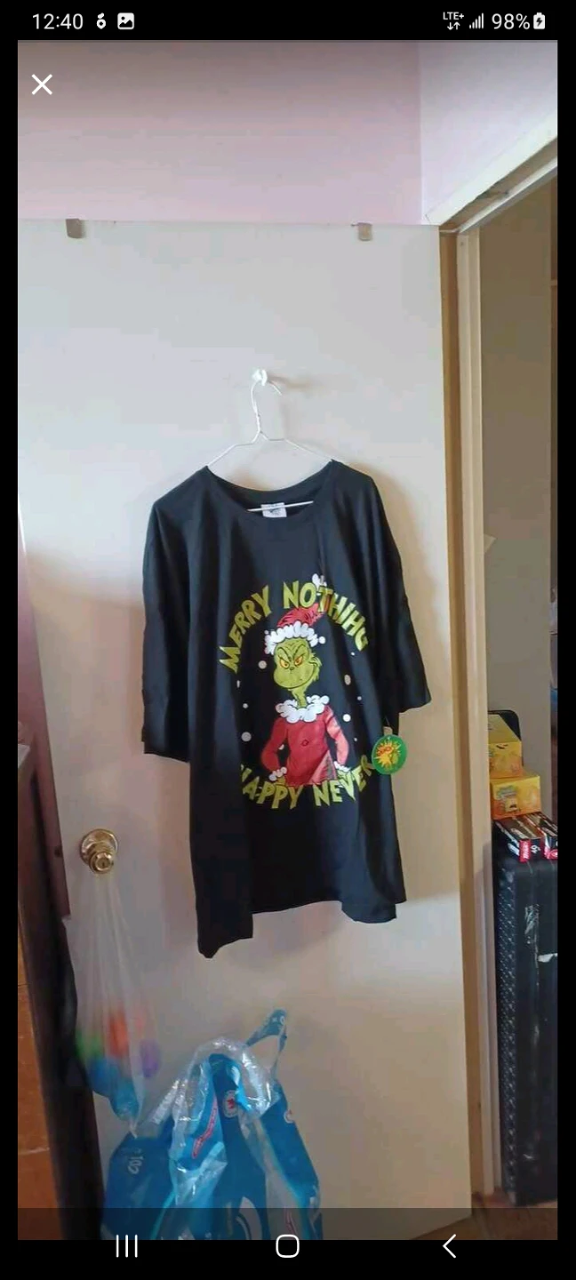 Black Grinch "Merry Nothing Happy Never" T-Shirt